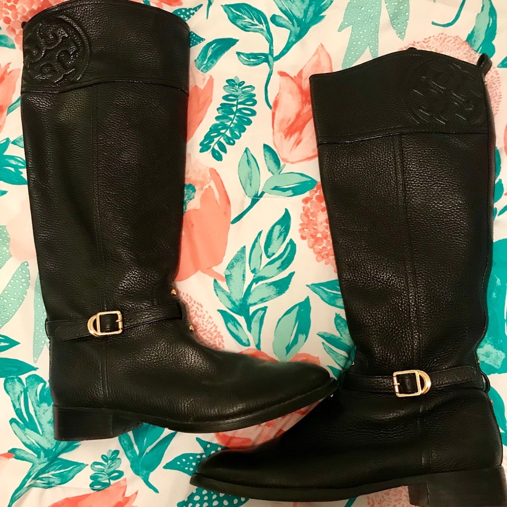 Tory Burch Black Leather Boots